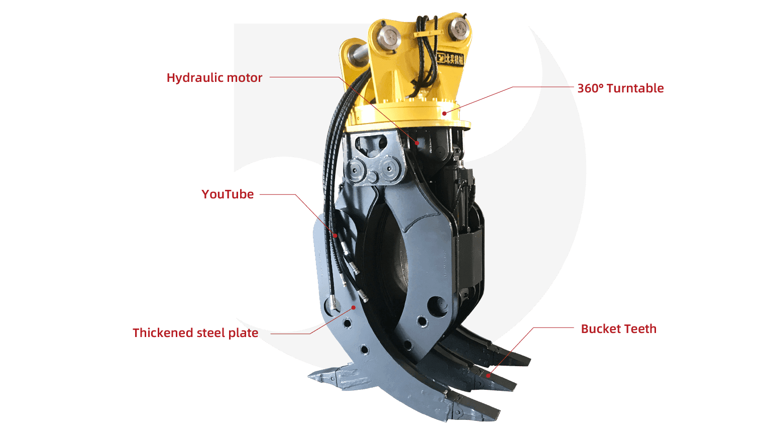 Excavator Rotating Log & Stone Grapple Excavator Rotating Log & Stone Grapple